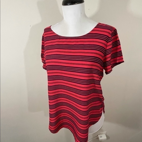 Gap sz sm 100% rayon top red/navy - Picture 1 of 10